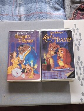 Disney Classic VHS Black Diamond Beauty And The Beast And Lady And The Tramp